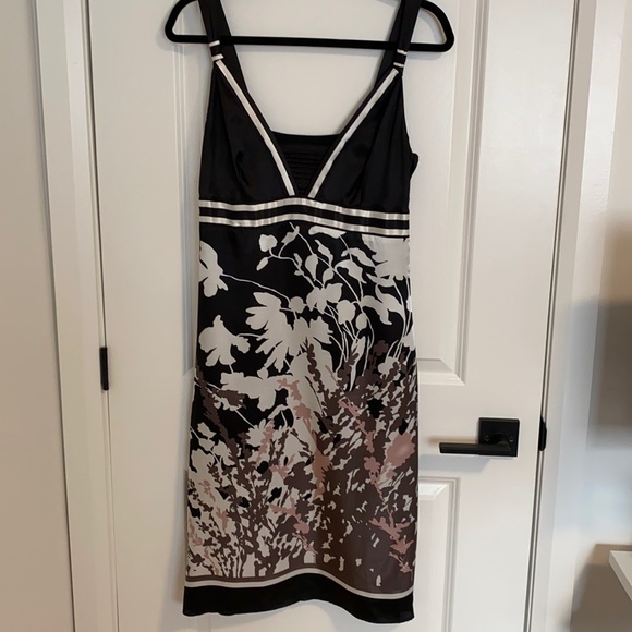 RW&Co. Black Patterned Slip Dress - Picture 1 of 6